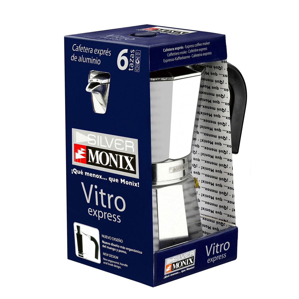 Cafettiera Italiana Monix Braisogona_M620012 Argento Alluminio 12 Tazze