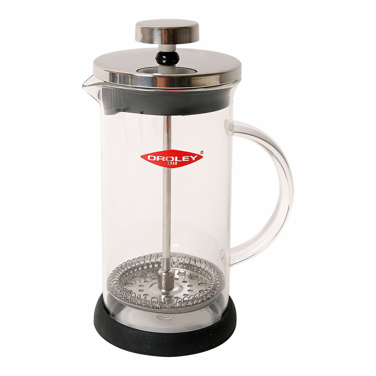 Caffettiera a Stantuffo Oroley Spezia 3 Tazze Vetro Borosilicato Acciaio inossidabile 18/10 350 ml
