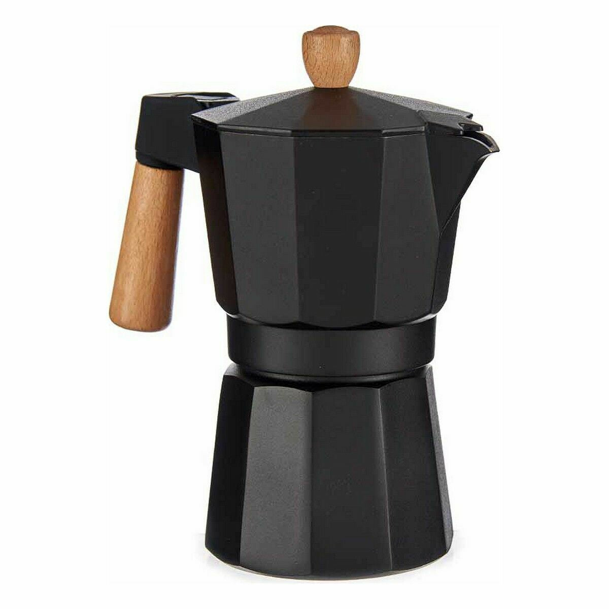 Cafettiera Italiana Legno Alluminio 300 ml (12 Unità)