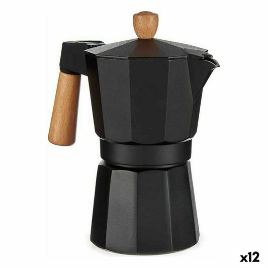 Cafettiera Italiana Legno Alluminio 300 ml (12 Unità)