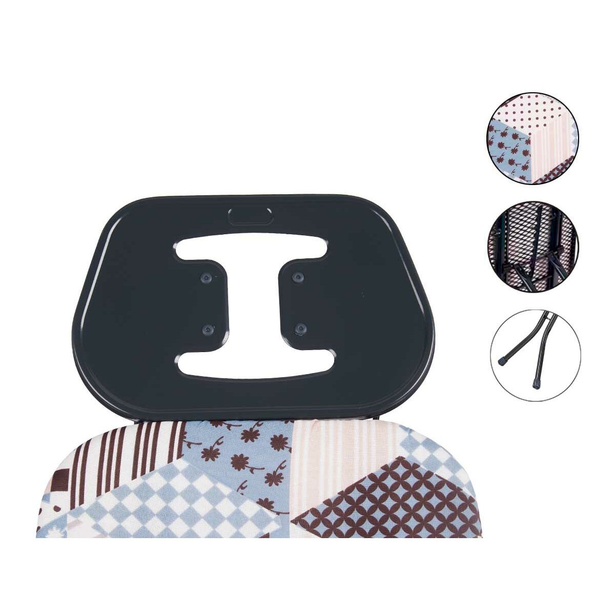 Asse da Stiro Multicolore Metallo Rombos 110 x 38 x 92 cm (4 Unità)